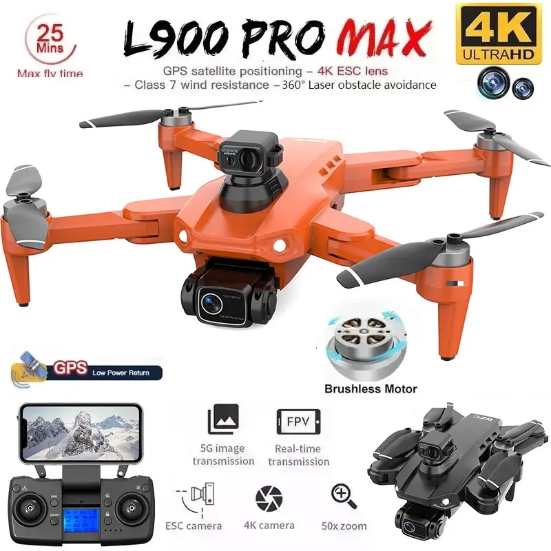 Drone Rc Helicopter With Camera - Drone GPS L900 Pro MAX 4K