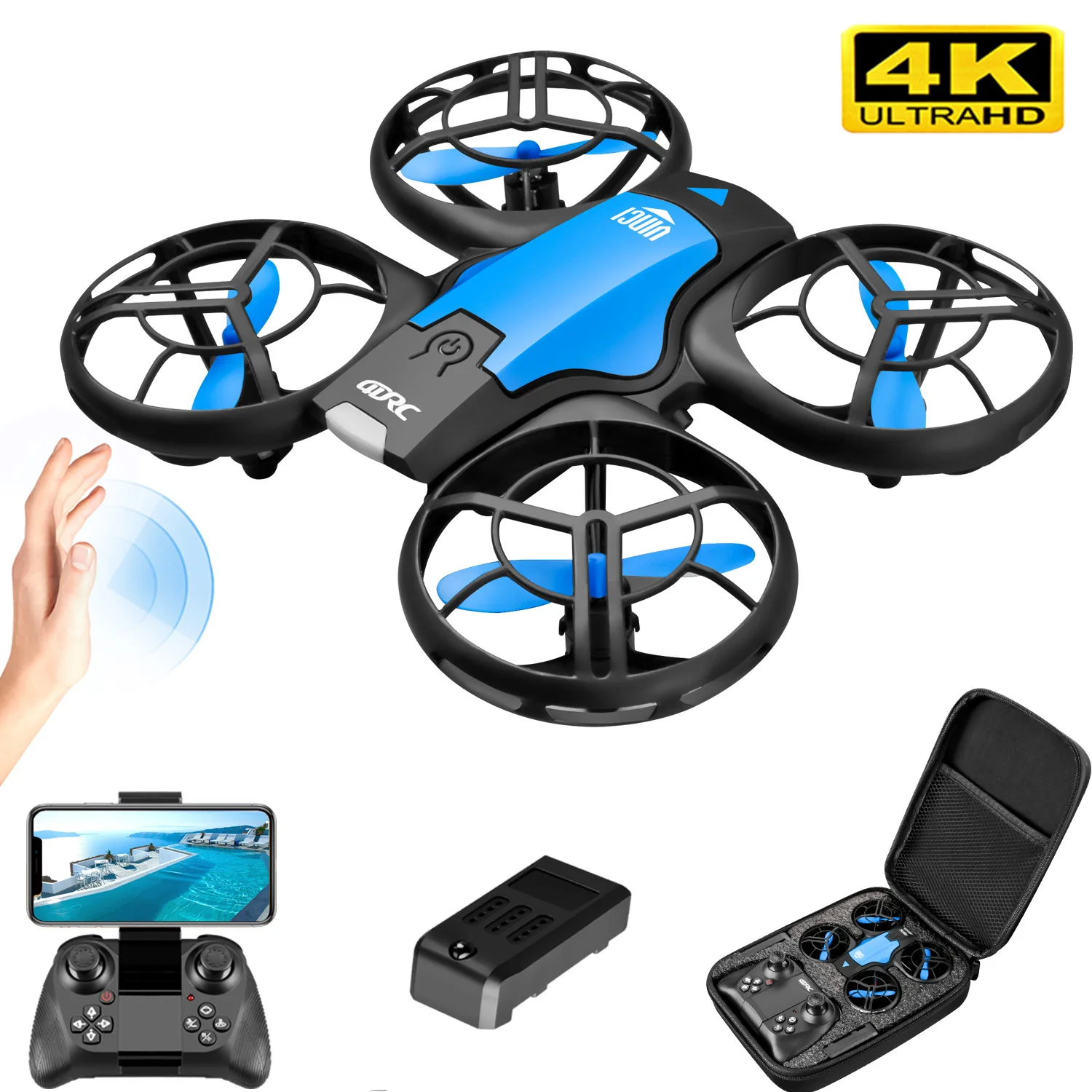 Drone Rc Helicopter With Camera - Nouveau mini drone V8 4K professionnel