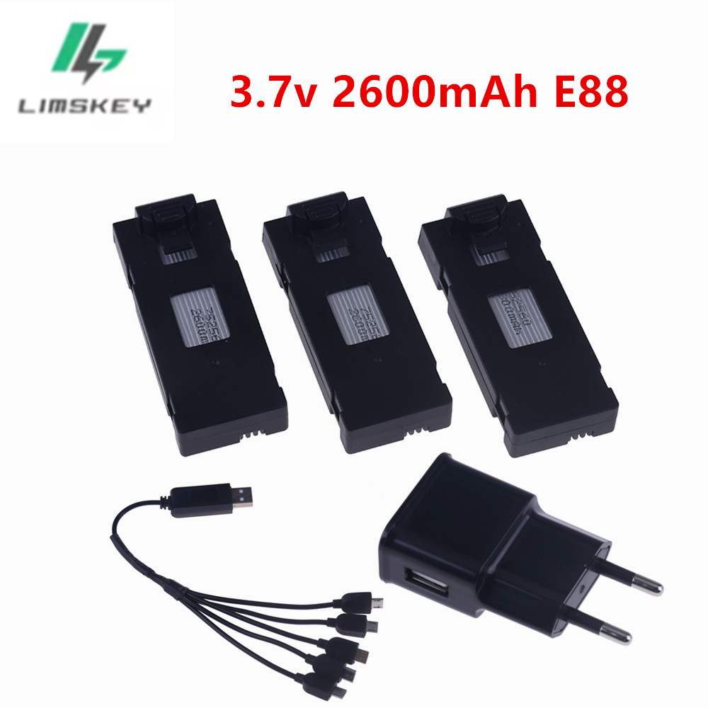 Drone Rc S1S - Batterie 3.7V 2600Mah pour E88 E88PRO