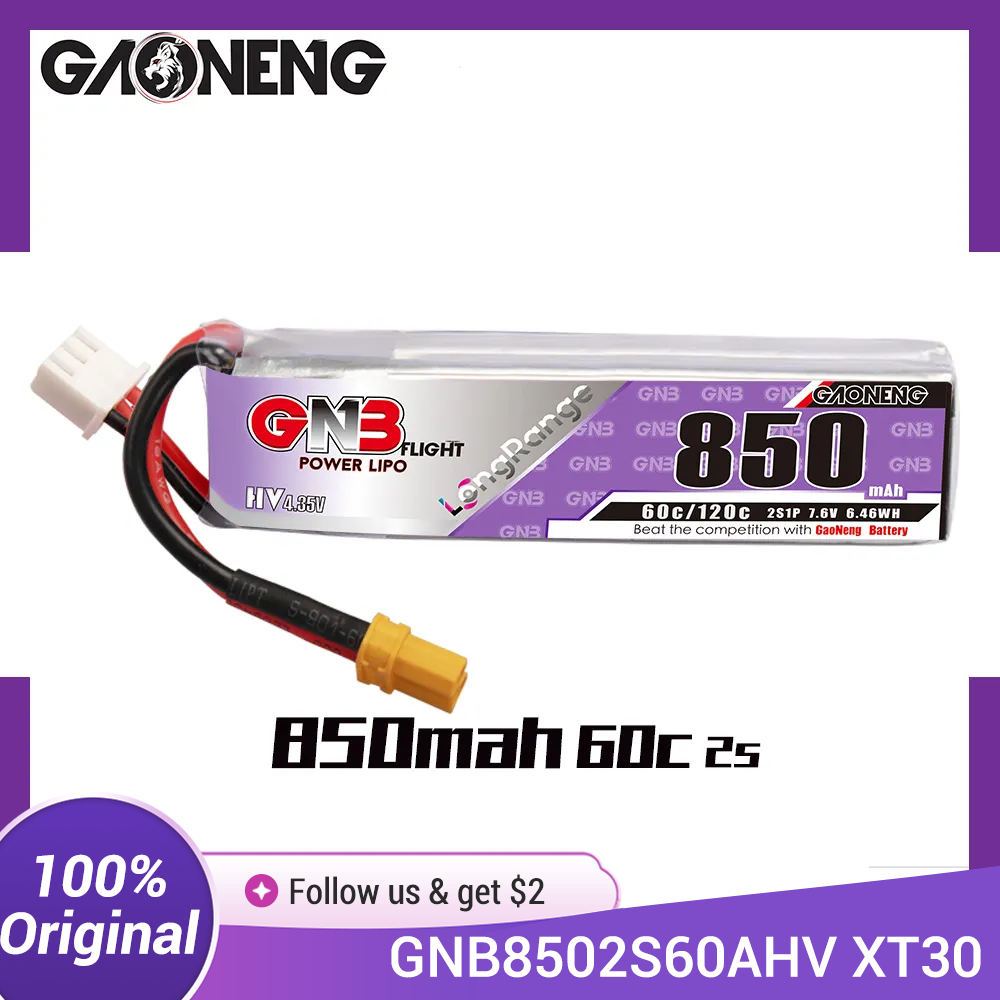 Drone Rc Link - GAONENG GNB LiPo batterie 850mAh 2S