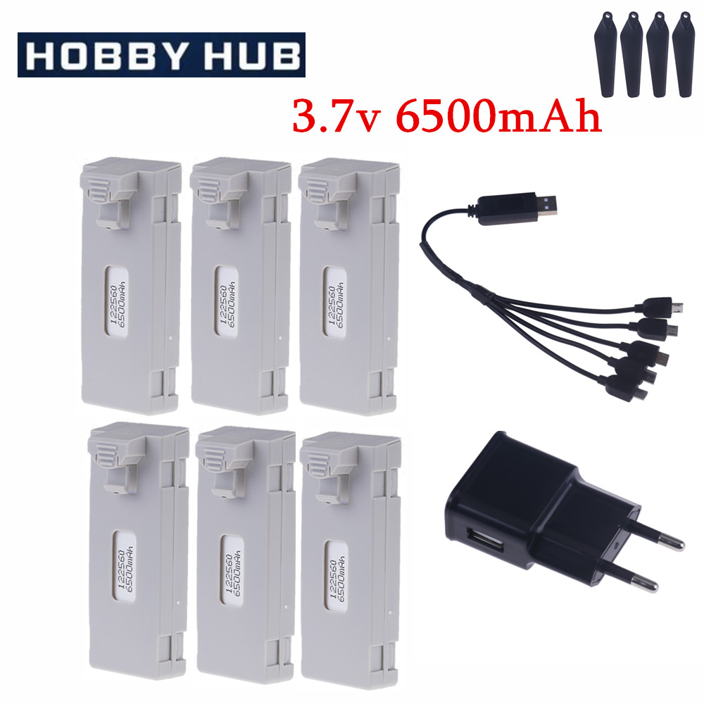 Drone Rc S1S - Batterie de Drone RC 3.7V 6500mAh,