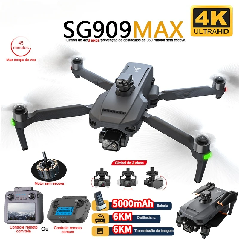 Drone Rc Helicopter With Camera - ZLL SG909 SG909MAX Drone professionnel avec