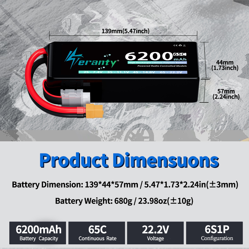 Batterie Lipo TERANTY 6S 6200m - Drone Rc Truck avis et prix