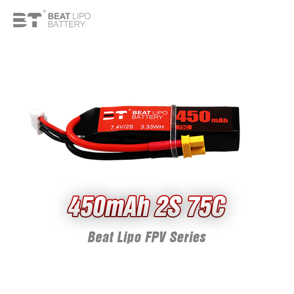 BEAT 2S 7.4V 450mAh 75C batter - Drone Rc Link avis et prix