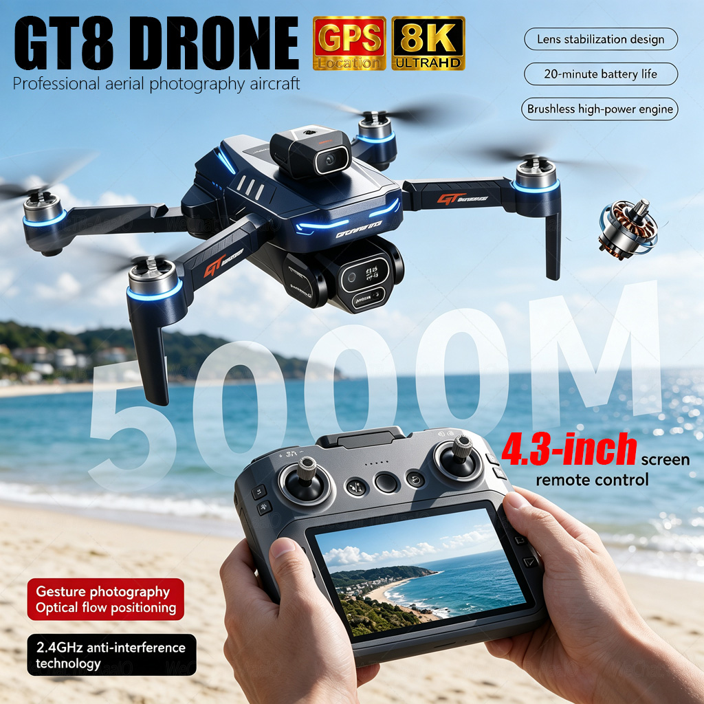 NOUVEAU Drone RC GT8 HD 4K Pro - Drone Rc Plegable avis et prix