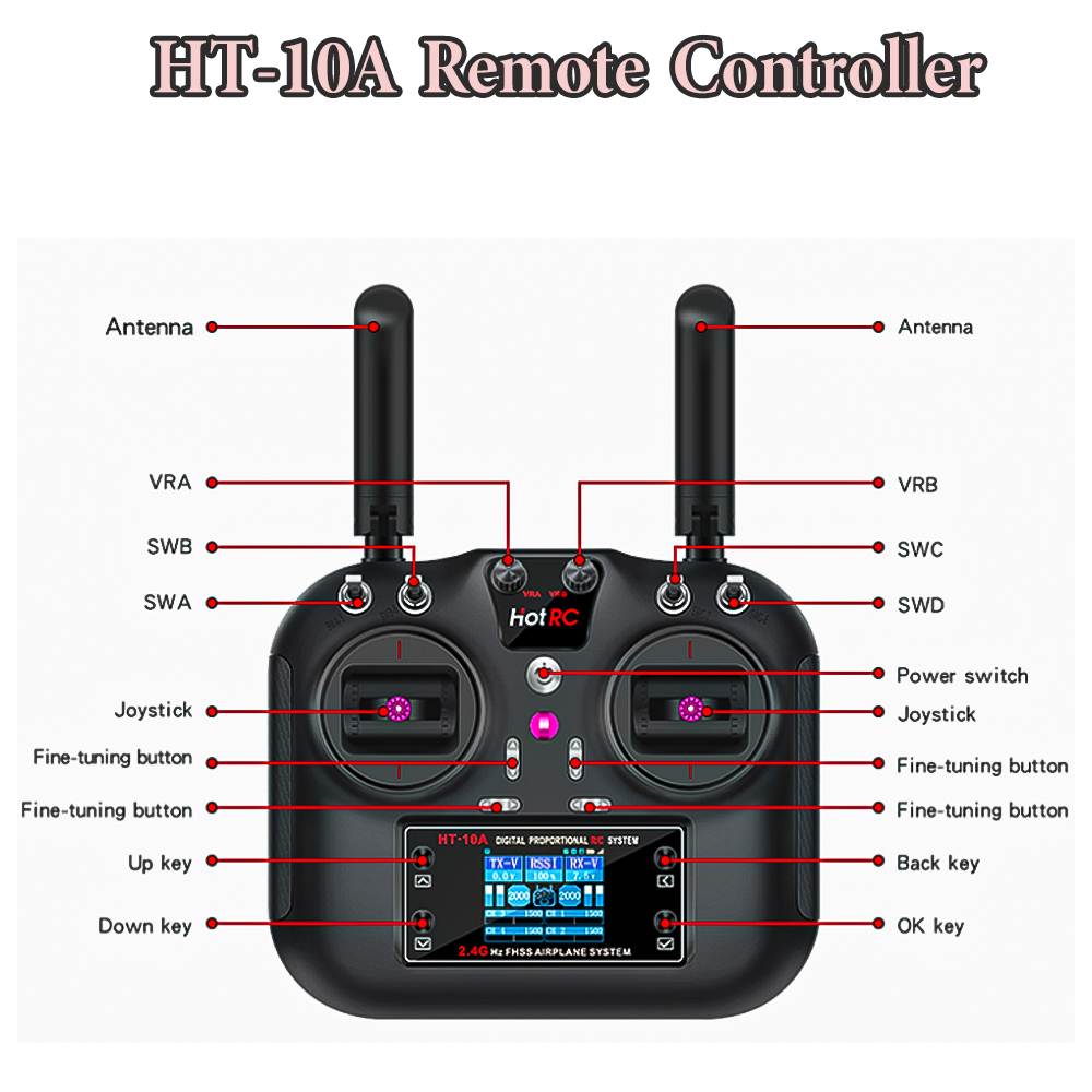 Hotrc Hot RC HT-10A HT10A 2.4G - Drone Rc Parts avis et prix