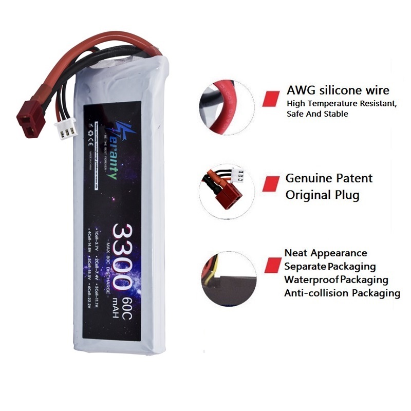 Batterie LiPo 2s 7.4V 3300mAh  - Drone Lipo Battery avis et prix