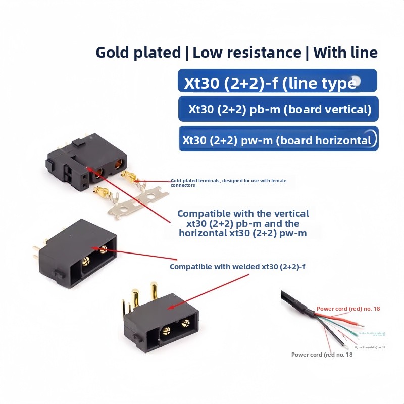 Connecteur mâle-femelle plaqué - Drone Rc Signal avis et prix