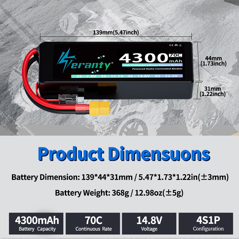 Batterie Lipo TERANTY 4S 4300m - Drone Rc Truck avis et prix